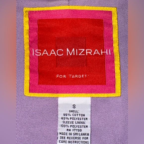 NEW - Isaac Mizrahi lavender Trench Coat size S - Picture 7 of 9